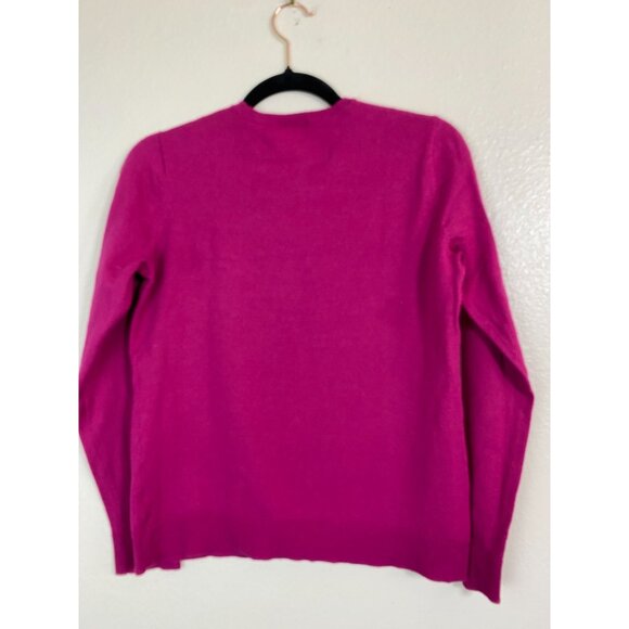 Charter Club Fuchsia Pink Merino Wool Crewneck Pullover Sweater Womens Medium - Picture 13 of 14